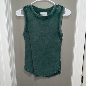 Zenana Outfitters Teal Ribbed Top